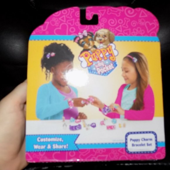 Puppy In My Pocket 3 Charms Puppies & Puppy Charm Bracelet Set 1 - Picture 2 of 3